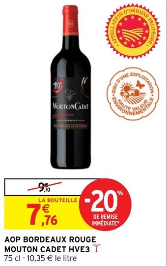 Intermarché Hyper AOP BORDEAUX ROUGE MOUTON CADET HVE3 offre