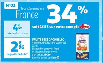 Daco bello fruits secs