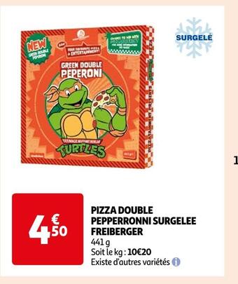 Auchan Supermarché Pizza double pepperronni surgelee freiberger offre