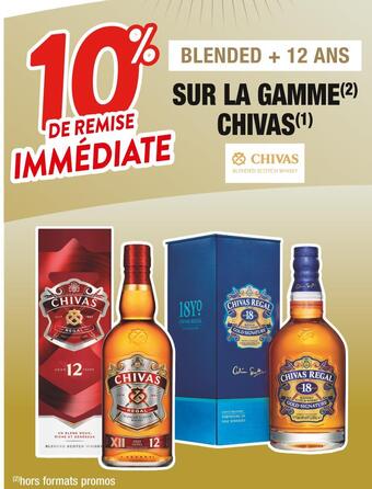 Chivas 10% de remise immediate sur la gamme chivas