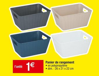 Cora x Carrefour Panier de rangement offre