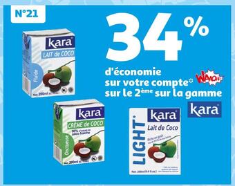 Kara 34% d'économie sur votre compte waaoh ! sur le 2ème sur la gamme kara