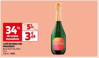 Auchan Supermarché Café de paris vin mousseux offre