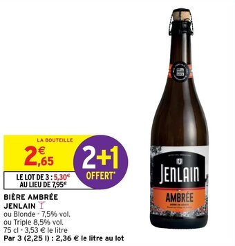 Intermarché Hyper BIÈRE AMBRÉE JENLAIN offre