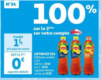 Auchan Supermarché Lipton lipton ice tea offre