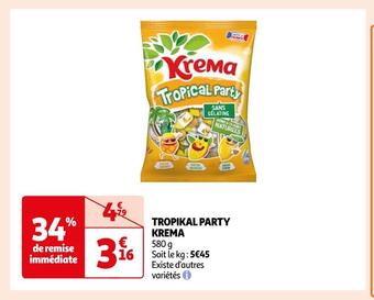 Auchan Supermarché Krema tropikal party krema offre