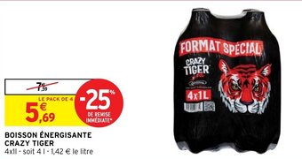 BOISSON ÉNERGISANTE CRAZY TIGER