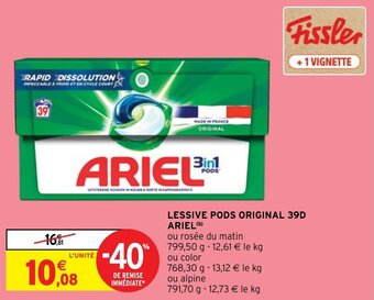 Intermarché Hyper LESSIVE PODS ORIGINAL 39D ARIEL offre