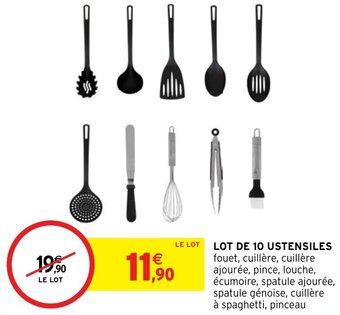Intermarché Hyper LOT DE 10 USTENSILES offre