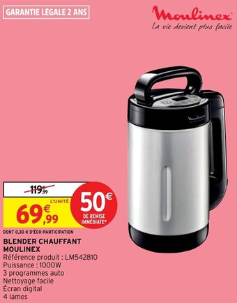 Intermarché Hyper BLENDER CHAUFFANT MOULINEX offre