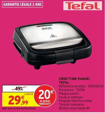 Intermarché Hyper CROC'TIME PANINI TEFAL offre
