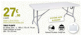 E.Leclerc Jardi TABLE PLIANTE offre