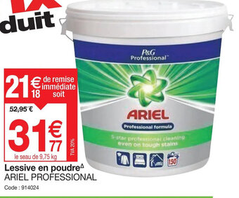 Promocash Lessive en poudre ARIEL PROFESSIONAL offre