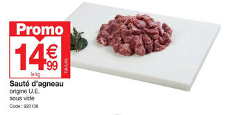 Promocash Sauté d'agneau offre