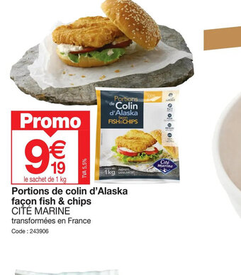 Promocash Portions de colin d'Alaska façon fish & chips offre