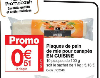Plaques de pain de mie pour canapés