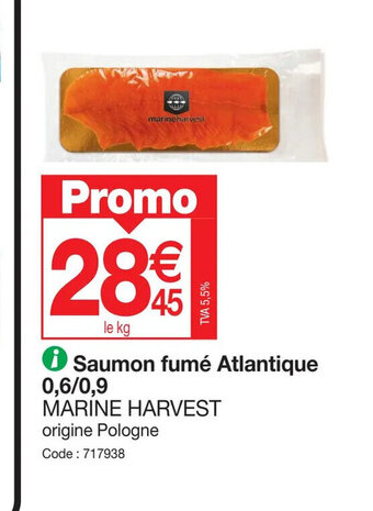 Promocash Saumon fumé Atlantique offre