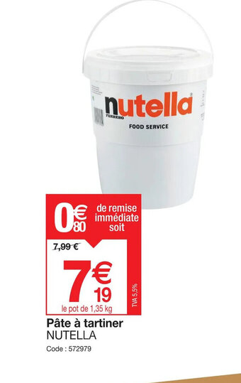 Promocash Pâte à tartiner NUTELLA offre