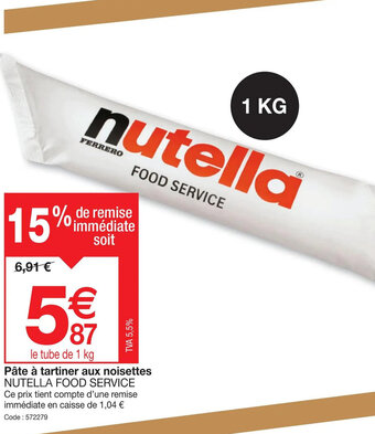 Promocash Pâte à tartiner aux noisettes offre