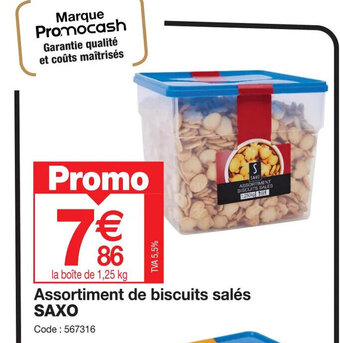 Promocash Assortiment de biscuits salés SAXO offre