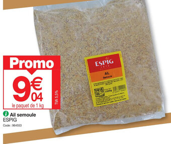 Promocash AIL Semoule offre