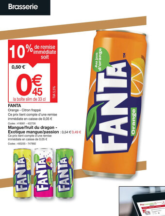 Promocash FANTA offre
