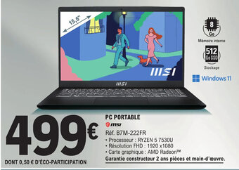 E.Leclerc PC PORTABLE offre