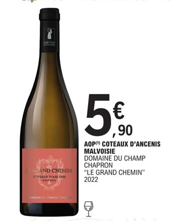 AOP (¹) COTEAUX D'ANCENIS MALVOISIE
