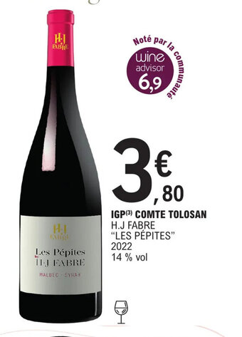 E.Leclerc IGP (3) COMTE TOLOSAN H.J FABRE offre