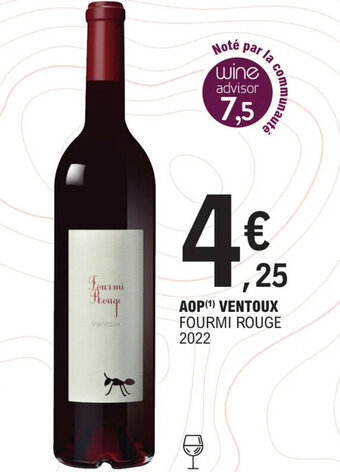 E.Leclerc AOP (¹) VENTOUX FOURMI ROUGE 2022 offre