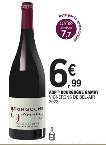 AOP (¹) BOURGOGNE GAMAY VIGNERONS DE BEL-AIR 2022