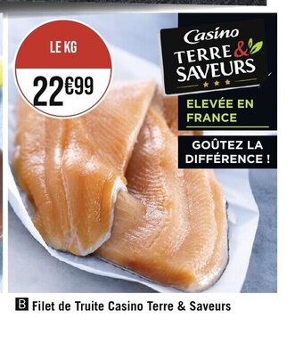 Géant Casino B Filet de Truite Casino Terre & Saveurs offre