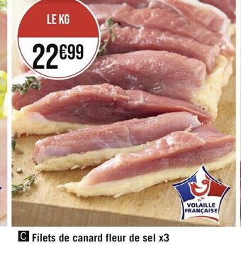 Géant Casino Filets de canard fleur de sel x3 offre