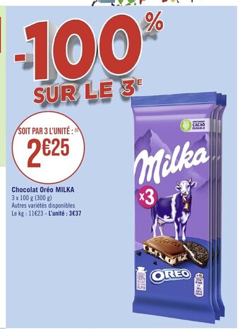 Chocolat Oréo MILKA