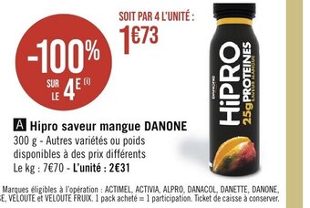 Géant Casino A Hipro saveur mangue DANONE offre