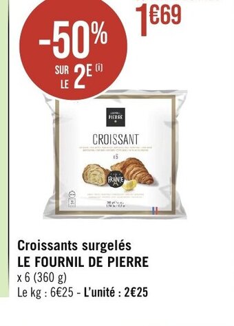 Géant Casino Croissants surgelés LE FOURNIL DE PIERRE offre
