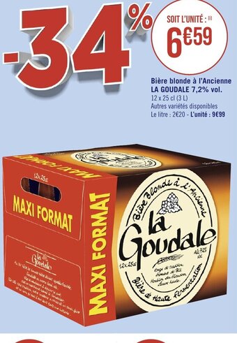 Géant Casino Bière blonde à l'Ancienne LA GOUDALE 7,2% vol. offre