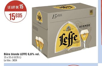 Géant Casino Bière blonde LEFFE 6,6% vol. offre