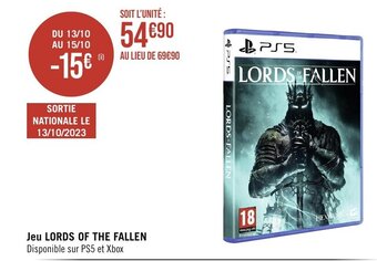 Géant Casino Jeu LORDS OF THE FALLEN offre