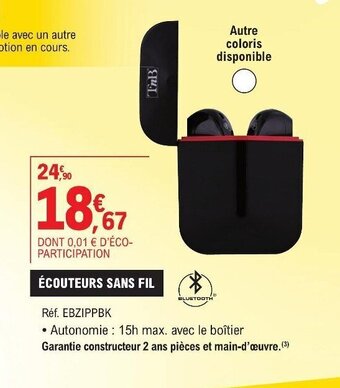 E.Leclerc ÉCOUTEURS SANS FIL offre