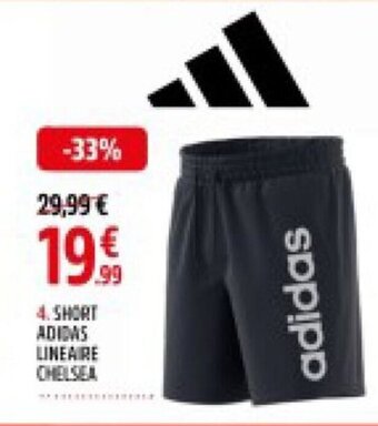 Intersport 4. SHORT ADIDAS LINEARE CHELSEA offre