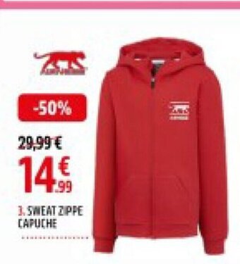 Intersport 3. SWEAT ZIPPE CAPUCHE offre