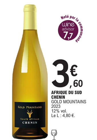 E.Leclerc AFRIQUE DU SUD CHENIN GOLD MOUNTAINS offre