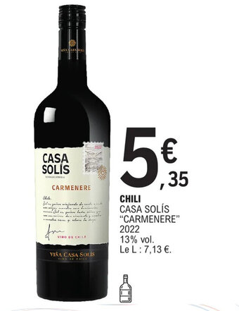 E.Leclerc CHILI CASA SOLÍS “CARMENERE” offre