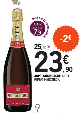 E.Leclerc AOP (¹) CHAMPAGNE BRUT PIPER-HEIDSIECK offre