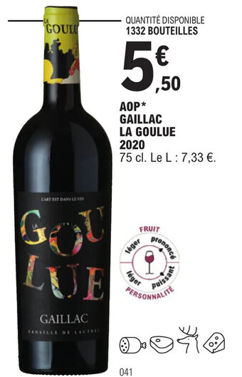 E.Leclerc AOP* GAILLAC LA GOULUE offre