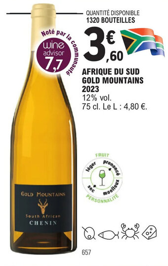 E.Leclerc AFRIQUE DU SUD GOLD MOUNTAINS offre