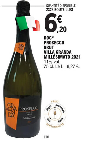 DOC* PROSECCO BRUT VILLA GRANDA MILLÉSIMATO 2021