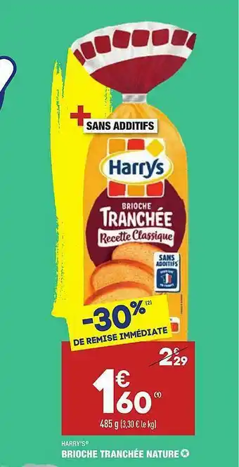 ALDI Brioche Tranchée Nature Harry's offre