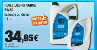 Autobacs Huile Lubrifrance 5w30 offre